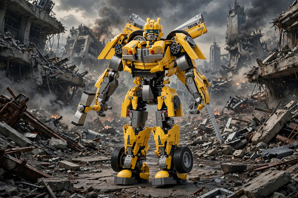 Mecha Yellow Warrior Building Set 850PCS