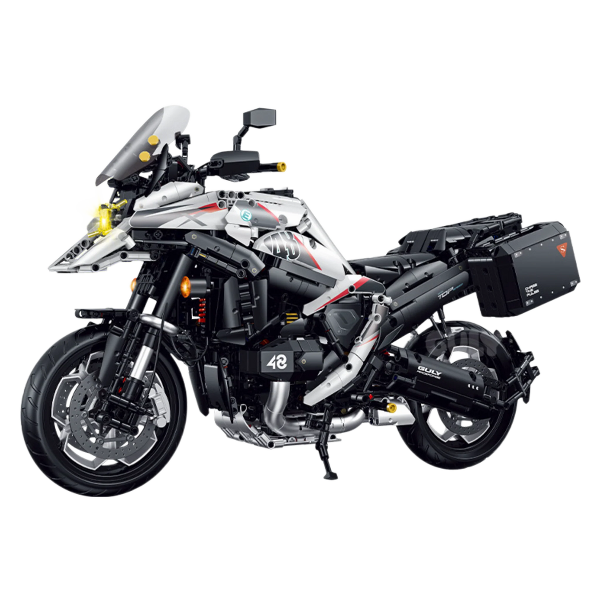 Motorcycle White Adventure Building Set 538PCS