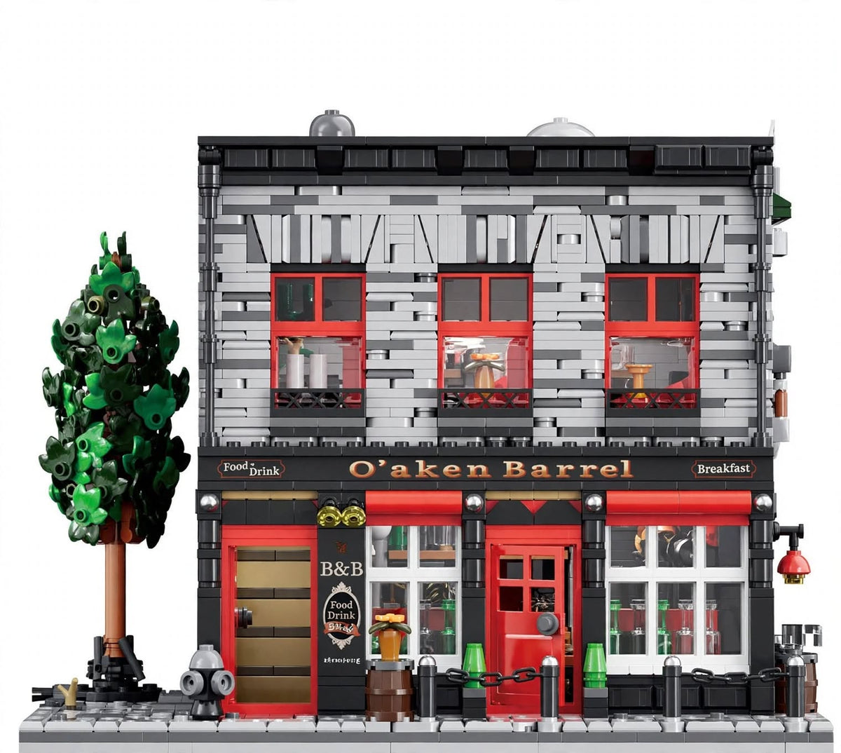 Oaken Barrel Tavern Pub Building Set