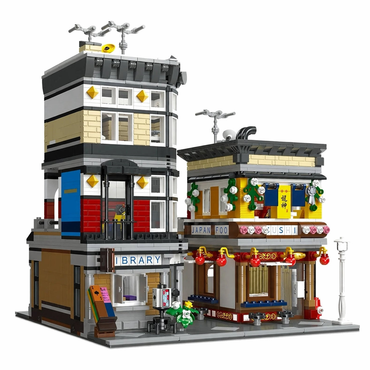 Sushi Corner and Library Modular Building Set