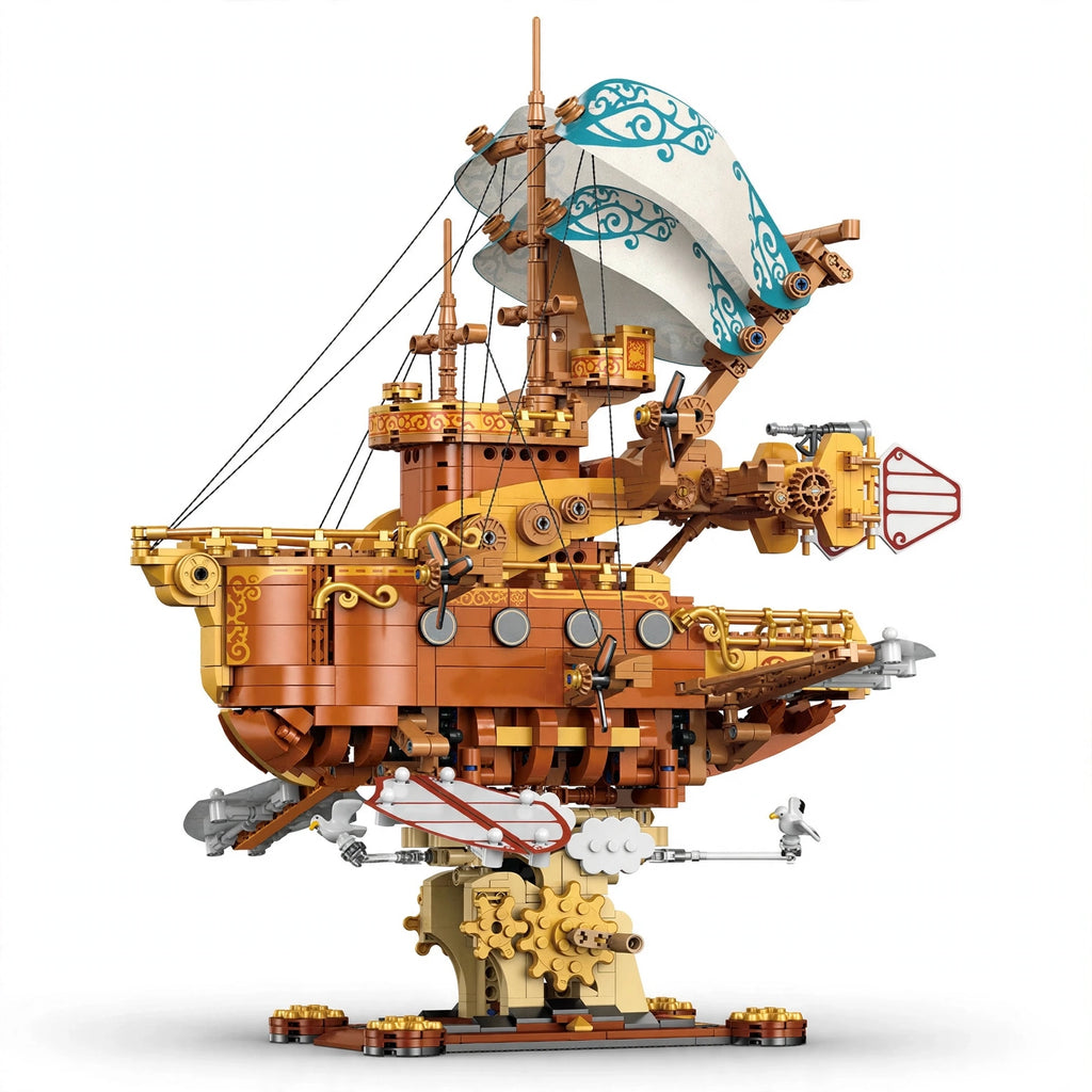 Steam Fantasy Retro Spaceship Building Set 1864PCS