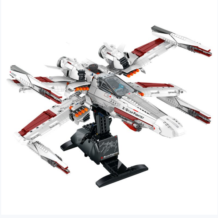 X-Star Fighter Interceptor - Display Starfighter Building Set with Stand