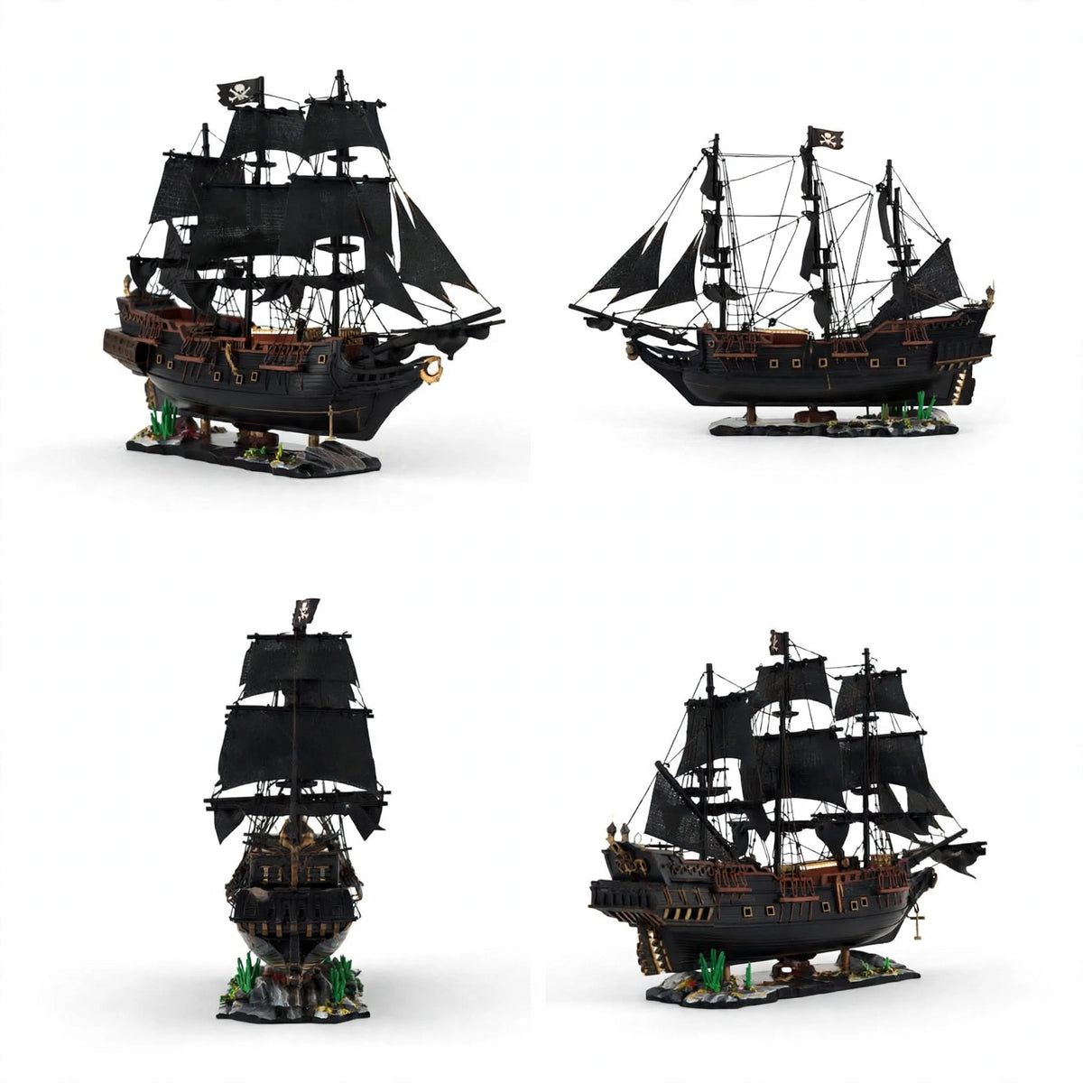 BRICKOVA Black Pearl III - Pirate Ship Building Blocks - 932 PCS