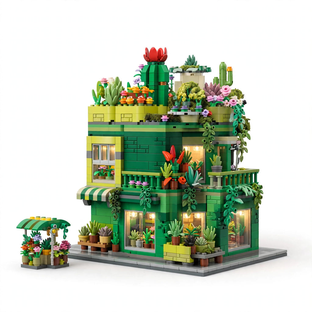 Building Material Quantifiers Succulent Plant Shop Building Set – Brickova