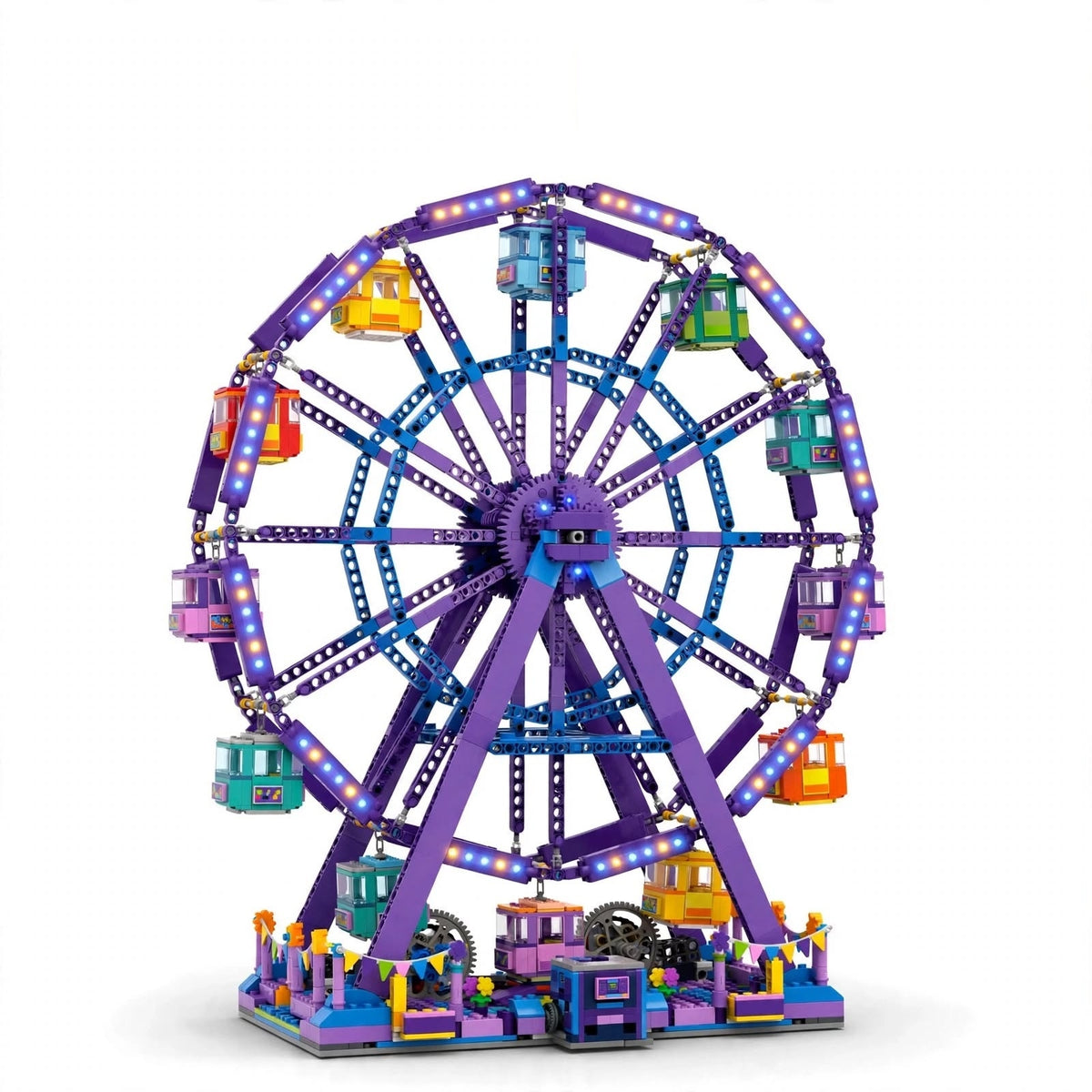 Motorized Ferris Wheel Building Set - 4402 PCS Amusement Park - Brickova