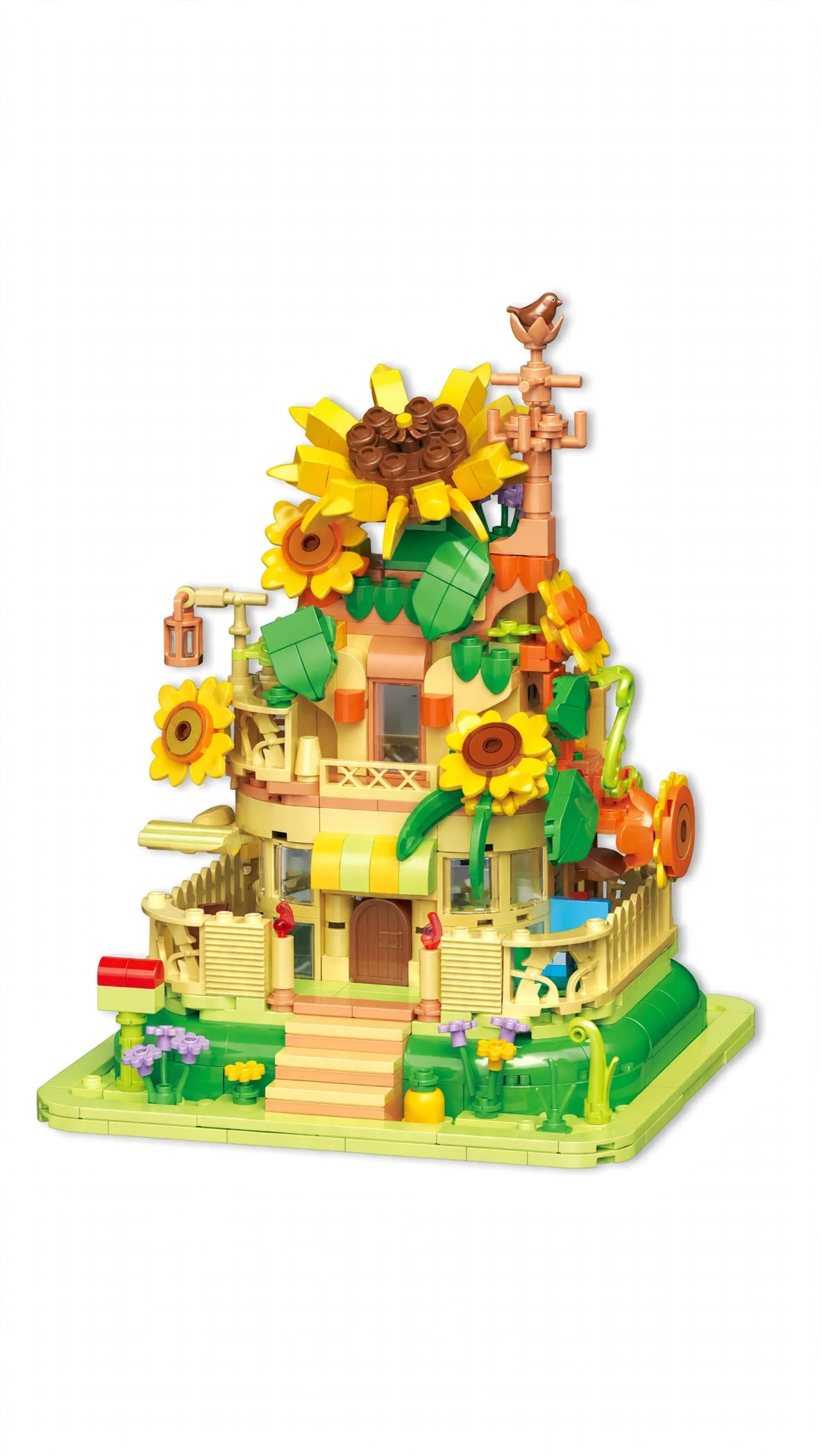 Kitty Burger Shop – Yellow Cat Burger Restaurant Building Set