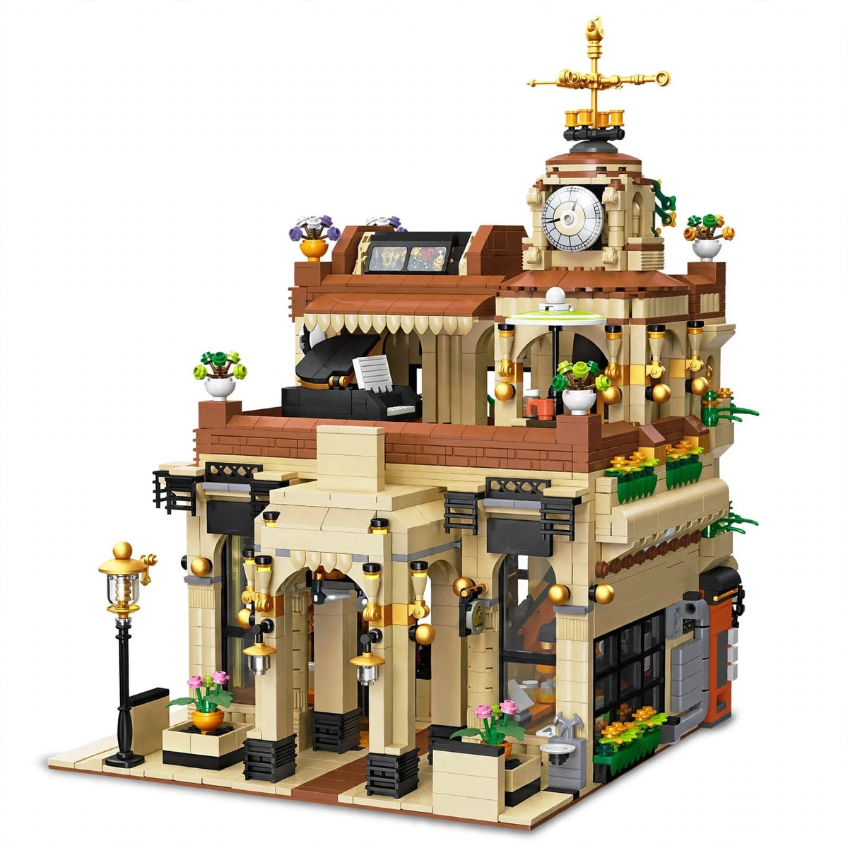 Retro Cafe Building Set with LED Lights