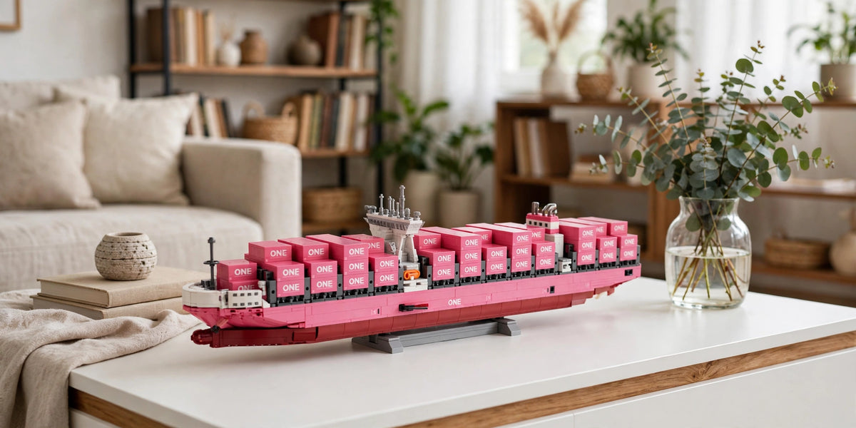 Pink Freighter-One Container Ship Model Kit