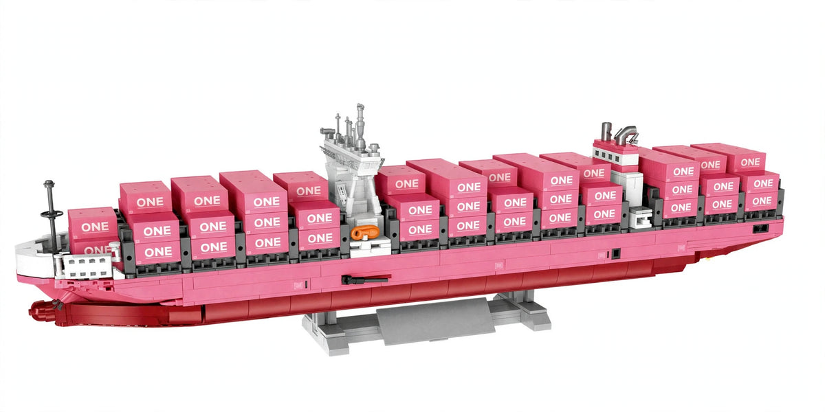 Pink Freighter-One Container Ship Model Kit